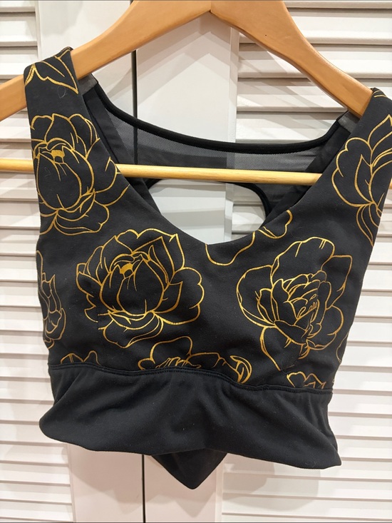 Born Primitive Other - Born Primitive Black & Gold Floral Sports Bra Size: Small